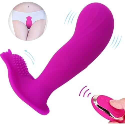 Wireless Remote Control Wearable Vibrator for Women G-Spot Clit Sucker Clitoris Stimulator Dildo Tongue Sex Toy for Adult Couple