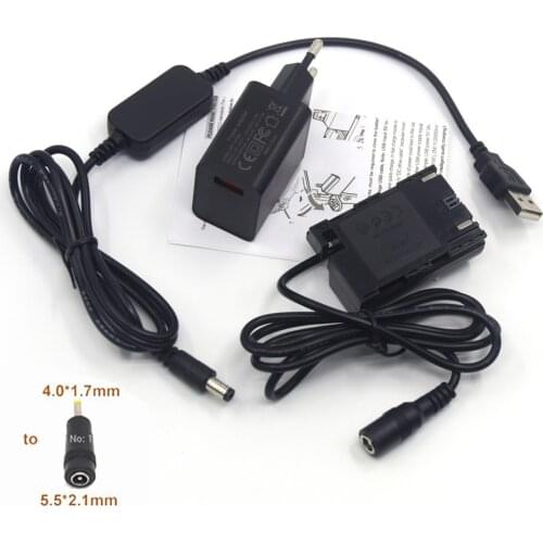 Power Bank LC-E6E USB Cable+DR-E6 Full Decoded LP-E6 Fake Battery+Charger for Canon EOS 70D 80D 90D 6D 7D 5D Mark II III IV 5DSr