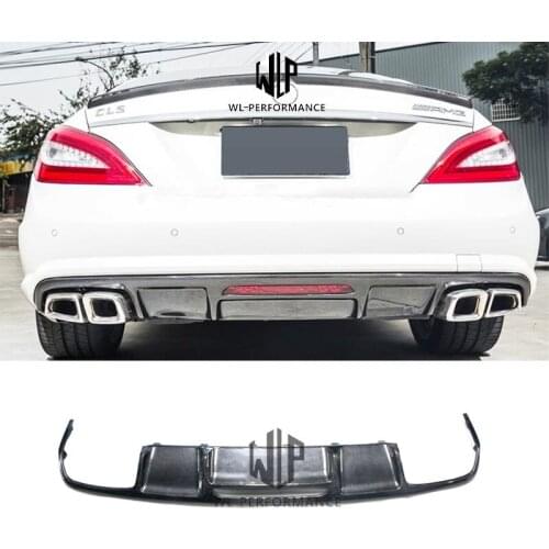 W218 High Quality Carbon Fiber Rear Lip Diffuser Car Styling For Mercedes-Benz CLS Class W218 AMG Style Car Body Kit 2012-UP