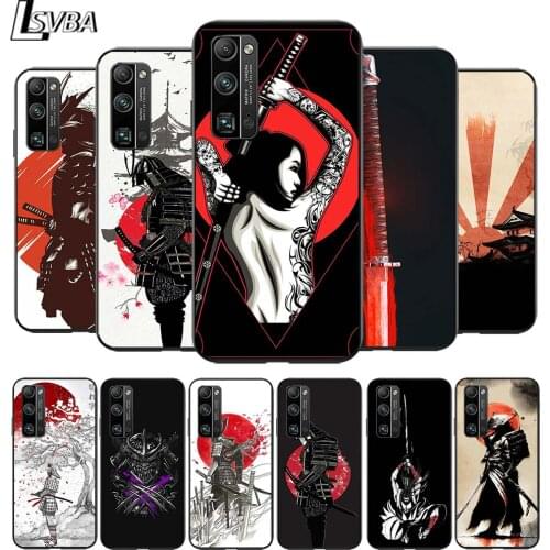 Japanese Samurai for Huawei Honor V30 20 Pro 20 10i X10 9S 9A 9C 9X 8X 10 9 Lite 8A 7C 7A Pro Black Phone Case