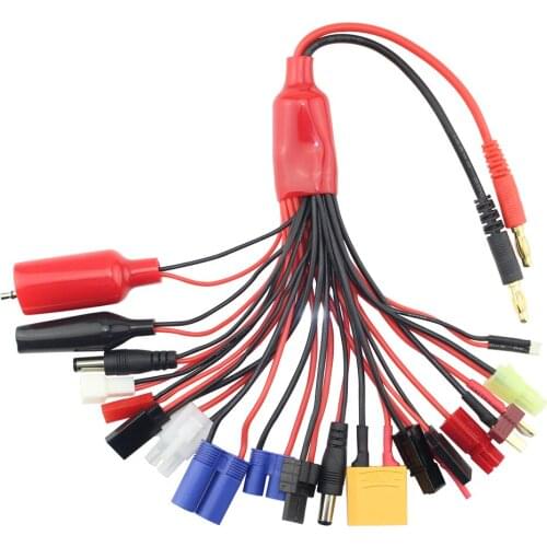 AIO Charging Cable 4.0mm Banana Adapter Connector T Tamiya XT60 EC3 JST Wire Cable for Imax B6 B6AC Lipo Battery RC Drone