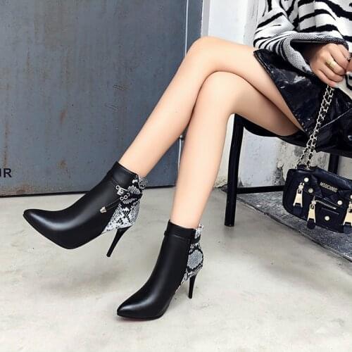 2020 Large Sizes 50 Party Boots Woman Shoes women Fashion High Heels Womens Shoes Sexy Autumn Winter Ankle Boots female 3997