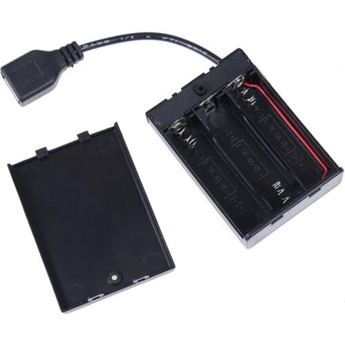 1 Practical Brand 3 * AA Battery Box With USB Port Lightweight For Building Block LED Light Kit With Switch Tool Parts