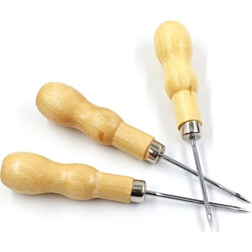 1pcs Leather Awl with Hole Leather Stitcher Tool Hole Puncher Handmade Leather Craftwork Supplies Awl Tool