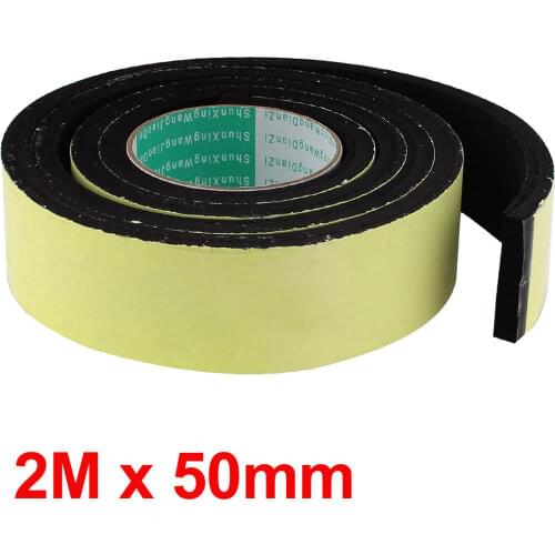X Autohaux 2M Long 50Mm X 10Mm Door Window Single Side Adhesive Foam Sealing Tape Strip