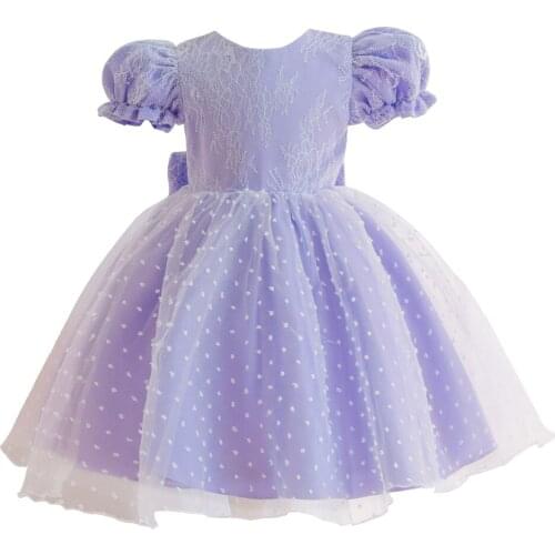 2021 New Baby Toddler Girls One-Year-Old Wash Dress Baby Girl Birthday Party Evening Dress Dress Big Bow Lace Princess Dresses