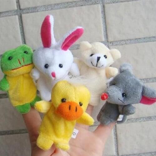 6/10 Pcs Family Finger Puppets Plush Cloth Doll Hand Finger Puppet Kids Funny Stuffed Toys for Children Baby Finger Toy