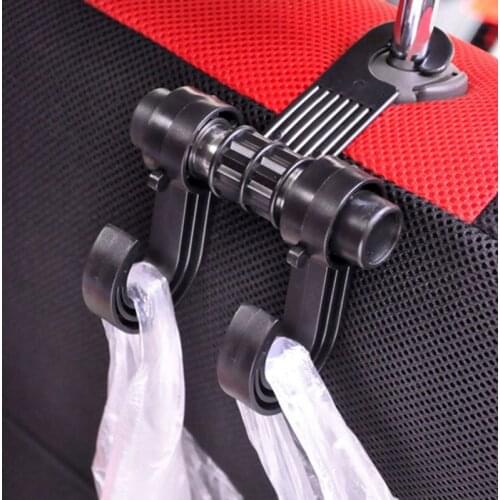 Car Seat Back Hook Multi-functional Auto Car Seat Headrest Hanger Bag Hook Organizer Holder For Bag Purse Bracket