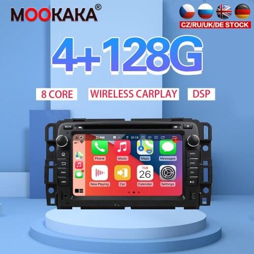 7" Android 10 PX6 4G 128GB Car Player For GMC 2007-2012 Car GPS Navi CarPlay Head Unit DSP Stereo