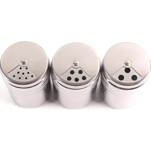 Spice Tins Stainless Steel Pepper Jar Seasoning Pot Kitchen Barbecue Picnic Supplies Seasoning Spray Kitchen Gadget Pepper Pot