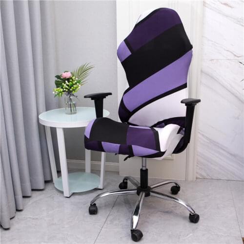 Office Computer Gaming Chair Covers Stretch Spandex Armchair Seat Covers Furniture Protector Race Game Rotating Chair Cover