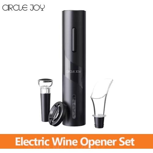 Circle Joy 4 In 1 Electric Wine Opener Set Automatic Corkscrew Wine Stopper Pourer For Red Wine Accessories Tools