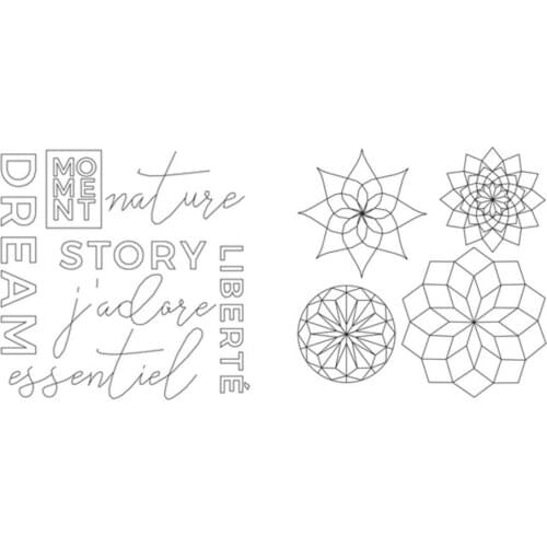 French flower background Mask Plastic Stencil Graduation for DIY Scrapbook / Album Decoration Embossed DIY Paper Card B001