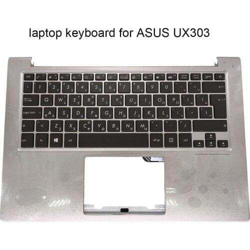 GK KR backlit keyboard for ASUS zenbook UX303 U UX303UA UX303LA UX303LN Korean Greece black laptops keyboards silver Upper case