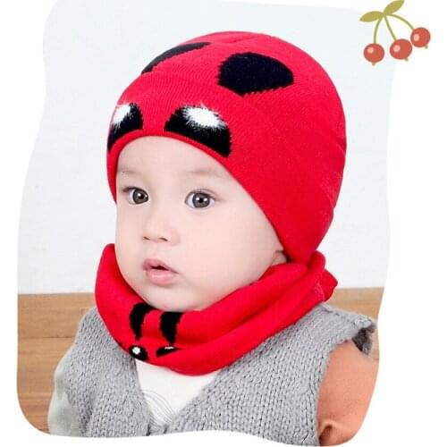 2Pcs Baby Hat Scarf Set Bear Cat Winter Spring Autumn Warm Knit Baby Cap Bonnet Kids Hat Boy Girl Caps Boys Girls Crochet Beanie
