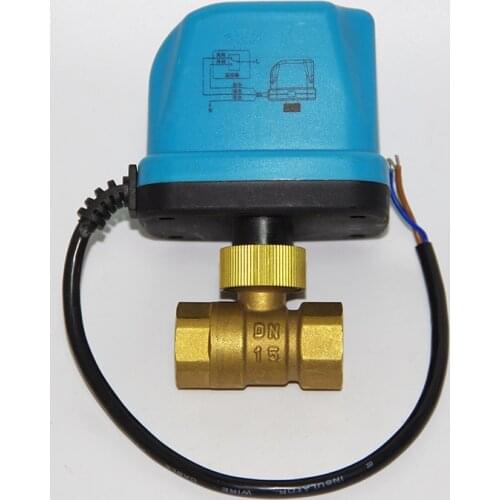 2-way/3-way AC 220V Brass Electric Motorized Ball Valve 3 wires 2 control Thread DN15 /20/25/32/40/50 for water gas oil