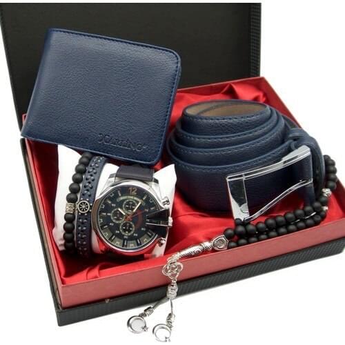 Spectrum Male Wrist watch + Wallet + Belt + 2 PCs Bracelet + Rosary Gift