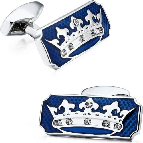 HAWSON Crown Cufflinks Fashion Mens Shirt Cuff Links for Wedding Party Occasion