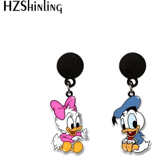 2021 New Arrival Donald duck Cartoon Anime Acrylic Dangle Drop Earrings Resin Epoxy Ear Fashion Jewelry
