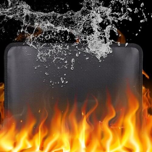 63HC Fireproof Document Bag Waterproof for A4 Document Cash Money Fire Safe Storage