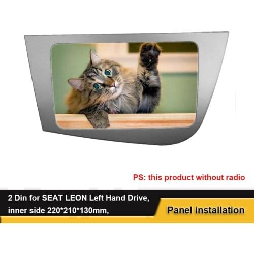 Fit For SEAT Leon LHD Left Hand Drive Double 2Din DVD Radio Stereo Frame Plate Mounting Fascia Dash Installation Trim Kit Bezel