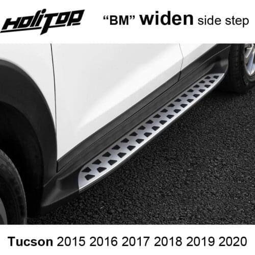 Widen side step foot bar running board for Hyundai NEW Tucson 2015-2021,big size,widen design,free drill hole,easy installation