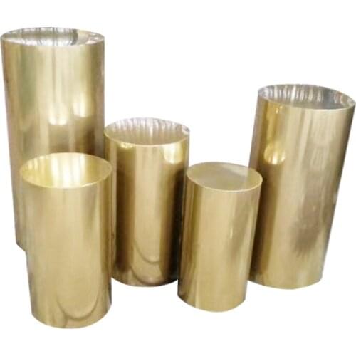 Luxury Round 5pcs gold electric mirror iron material party wedding decoration plinth home decoration