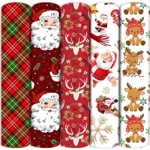 Christmas Fabric Deer Printed Polyester Cotton Fabric for Tissue Sewing Quilting Fabrics Needlework Material DIY Handmade,c20293