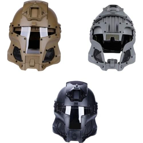 Tactical Medieval Iron Warrior Motorcycle Helmet Mask Outdoor