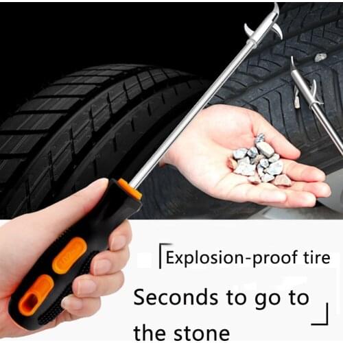 Car Care Removable Head Accessories Hand Tools Stone Cleaning Hook Tire Groove Pebble Remover Practical Easy Apply Portable