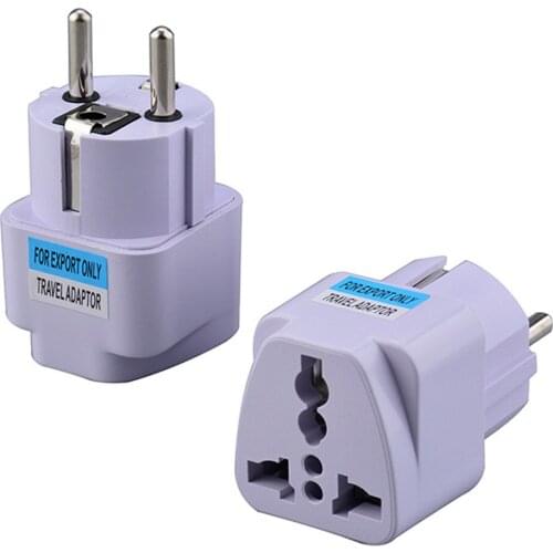 Universal UK US AU to EU AC German standard conversion travel plug multi-functional socket France Korean-style Russia plug