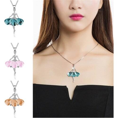 YSH New 100%925 Sterling Silver Dancing Elf Inlaid Zircon Pendant Necklace 2020 Women luxury DIY fine Jewelry gift Free Shipping