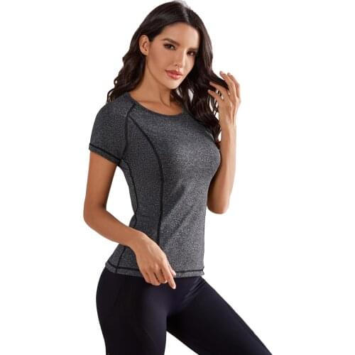 Women Mesh Running T-Shirts and Quick Dry Compression Sport Yoga Vest For Girl Fitness Gym Running Shirts Workout Sportswear