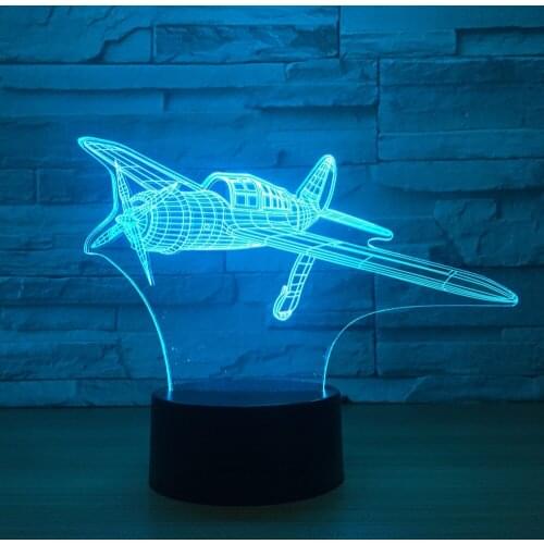 F16 X fighter Fighting Plane 3D Lamp airplane gift jet kit baby sleeping night light for Child bedroom decor Touch switch table
