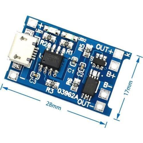 5PCS Type-c Micro USB 5V 1A Mini 18650 TP4056 Lithium Battery Charger Module Charging Board With Protection Dual Function Li-ion