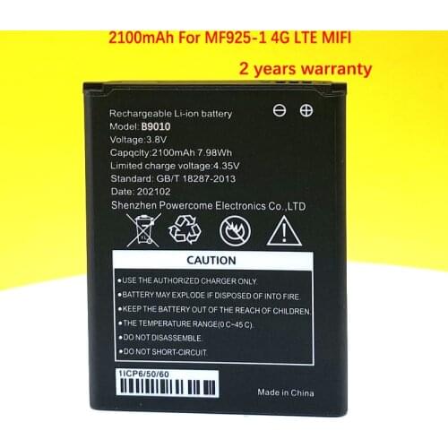 2100mAh B9010 Battery For MF925-1 4G LTE MIFI Router High Quality