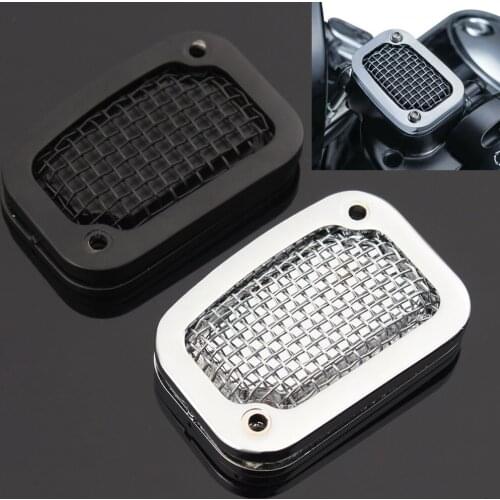 Aluminum Front Brake Fluid Reservoir Cover Master Cylinder Cap For Harley Softail Fat Boy Lo FLSTFB CVO Breakout Heritage Slim