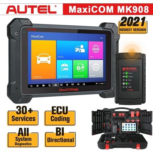 Autel MaxiCOM MK908 Diagnostic Tool with ECU Coding, Bi-Directional Control, OE-Level All Systems Diagnosis PK MS906BT MK908P