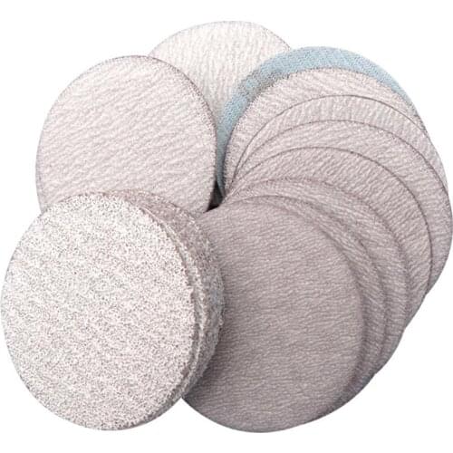 1/2/3/4/5/6/7 Inch White Dry Grinding Sandpaper 25mm - 180mm Hook & Loop Sanding Discs 60 to 1000 Grit for Polishing Grinding
