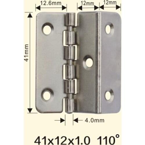 Freeshipping 41*12*1mm Iron Metal Hinge Sewing Machine Folding Table Furniture Flip Tray Hinges Big Door Hinges