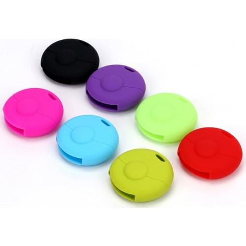 For Mercedes Benz Smart Fortwo 450 Forfour 1998-2012 Car Remote Key Replacement Case Silicone Rubber Case Cover 1 Buttons