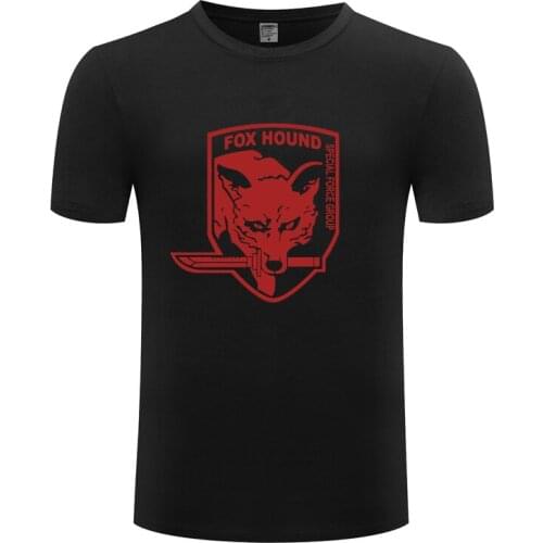 MGS Fox Hound Metal Gear Solid Game Mens T-Shirt T Shirt Men Summer New Short Sleeve O Neck Cotton Casual Top Tee