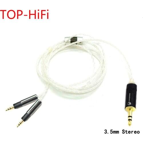 TOP-HiFi Handmade 3.5mm Stereo 8 Cores 7N OCC Silver Plated R70X Headphone Upgrade Cable for ATH-R70X R70X headphones