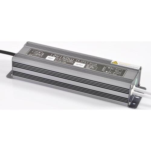 IP67 AC 100V - 250V to DC 12Vdc 12.5A DC 24V 6.25A 150w lighting transformer 3 years warranty CE Rohs EMC LVD