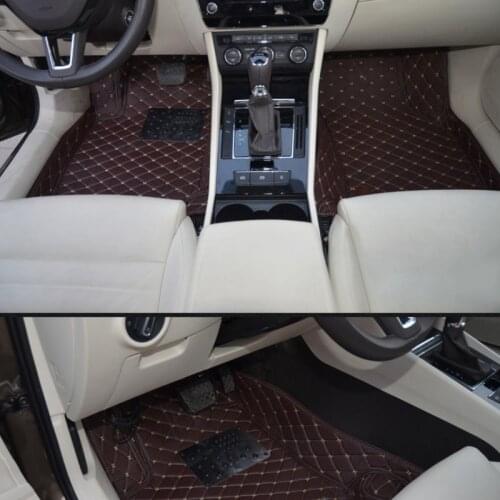 Leather car floor mat for skoda superb b5 b6 b8 1 2 3 2001 2002 2003 2004 2005 2006 2007 2008 2009 2010 2011 2012-2020