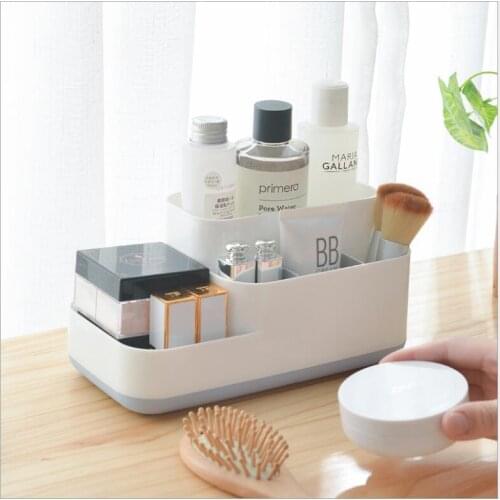 Creative storage box Plastic detachable grid to organize cosmetics/stationery/kitchen supplies desktop shelf storage box SL014