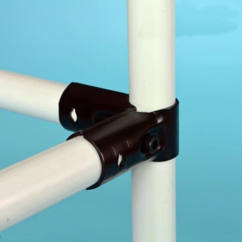 Round pipe fittings black 28mm tee pipe connector tube joint 8pcs