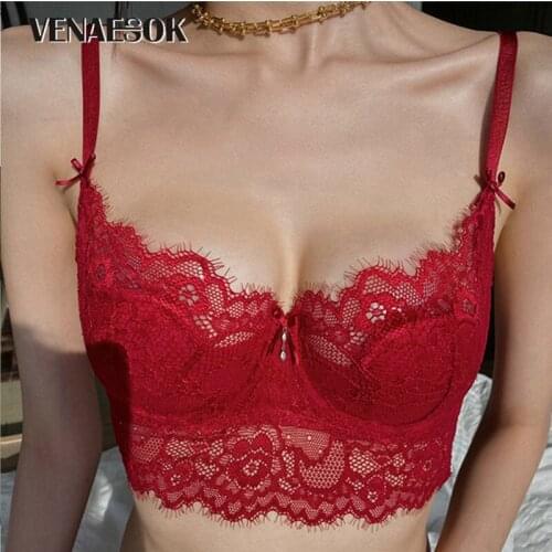 Young Girl Bra Black Lingerie Women Bra Set Plus Size 38 40 42 Brassiere Sexy Transparent Bras Underwear Set Lace Embroidery