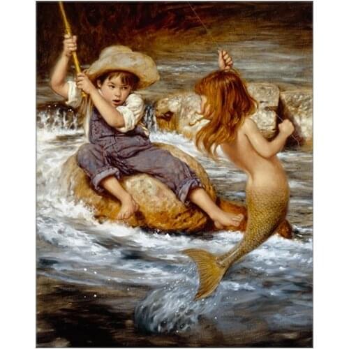 Catch My Dream, Kid Cross Stitch Kits 14CT Unprinted 11CT Print Crafts For Embroidered Handmade Art Counted Set Wall Home Decor