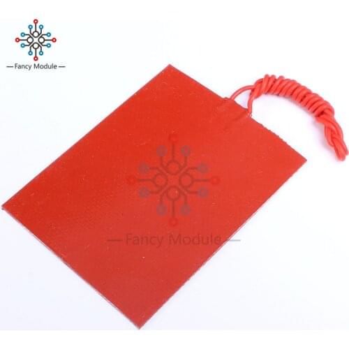 80mmx100mm 12V 25W Silicone Rubber Heating Panel Constant Temperature Heater Plate